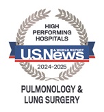 US News and World Report High Performing Hospitals Pulmonology and Lung Surgery 2024-2025