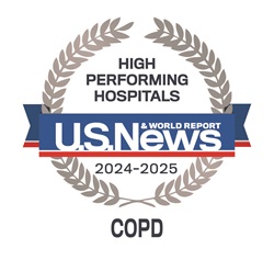 US News and World Report High Performing Hospitals COPD 2024-2025