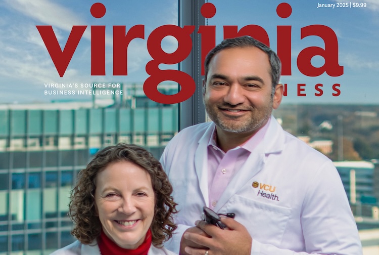 two doctors smiling on the cover of a magazine