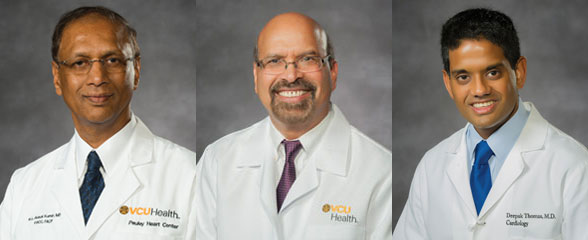 K.L. Ashok Kumar, M.D., FACC, FACP; Satish Pathak, M.D.; and Deepak Thomas, M.D., M.Phil.